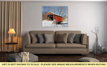 Load image into Gallery viewer, Gallery Wrapped Canvas, Covered Bridge In Winter
