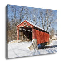 Load image into Gallery viewer, Gallery Wrapped Canvas, Covered Bridge In Winter