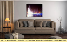 Load image into Gallery viewer, Gallery Wrapped Canvas, Bishan County Of Chongqing Guanyin Pond Wetland Laser Music Fountain Night