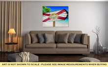 Load image into Gallery viewer, Gallery Wrapped Canvas, Florida Flag Wooden Sign On Beach