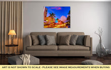 Load image into Gallery viewer, Gallery Wrapped Canvas, Miami Beach South Beach Sunset In Ocean Drive Florida Art Deco And Car Lights