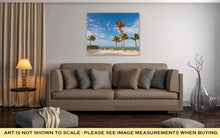 Load image into Gallery viewer, Gallery Wrapped Canvas, Summer Scene Colorful Chairs And Palm Trees At A Tropical Beach In Florida