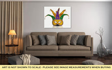 Load image into Gallery viewer, Gallery Wrapped Canvas, Gold Purple And Green Mardi Gra Mask
