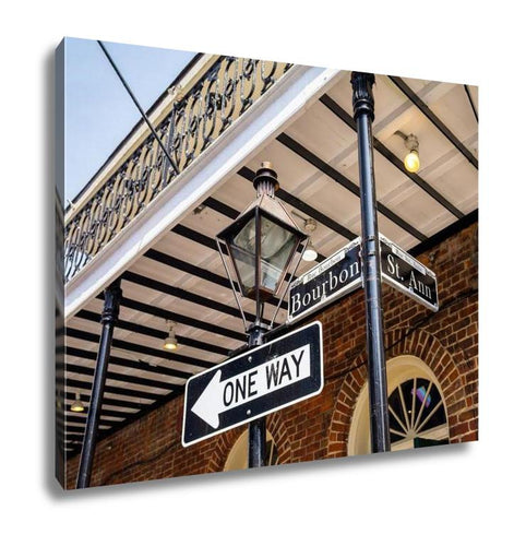 Gallery Wrapped Canvas, Bourbon Street Sign