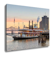 Load image into Gallery viewer, Gallery Wrapped Canvas, New Orleans Paddle Steamer In Mississippi River In New Orleans