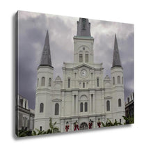 Load image into Gallery viewer, Gallery Wrapped Canvas, Saint Louis Cathedral In French Quarter Of New Orleans Louisiana With Cloudy