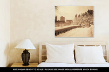 Load image into Gallery viewer, Gallery Wrapped Canvas, Central Park Winter With Skyscrapers And Bow Bridge In Midtown Manhattan New