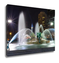 Load image into Gallery viewer, Gallery Wrapped Canvas, Philadelphias Logan Circle Fountains