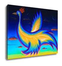 Load image into Gallery viewer, Gallery Wrapped Canvas, Original Art Acrylic Painting Of Phoenix Bird Flying In The Night Sky