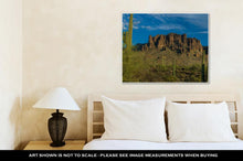 Load image into Gallery viewer, Gallery Wrapped Canvas, Sunset Starts To Approach The Plains Of The Superstition Mountains
