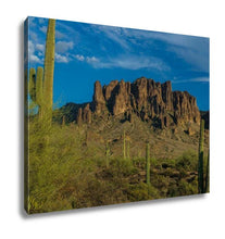 Load image into Gallery viewer, Gallery Wrapped Canvas, Sunset Starts To Approach The Plains Of The Superstition Mountains