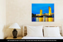 Load image into Gallery viewer, Gallery Wrapped Canvas, Golden Gates Drawbridge In Sacramento