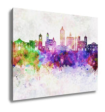 Load image into Gallery viewer, Gallery Wrapped Canvas, San Antonio Skyline In Watercolor
