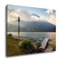Load image into Gallery viewer, Gallery Wrapped Canvas, View On Beach At Lake Atitlan Guatemala Central America Clouds And Blue Sky