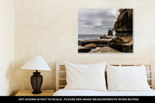 Load image into Gallery viewer, Gallery Wrapped Canvas, Surfer Stairway Access To Ocean On A Stormy Day At Sunset Cliffs In San Diego