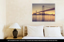 Load image into Gallery viewer, Gallery Wrapped Canvas, Classic Panoramic View Of San Francisco Skyline With Famous Oakland Bay Bridge