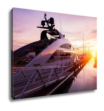 Load image into Gallery viewer, Gallery Wrapped Canvas, View Of Harbor And Marina With Moored Yachts And Motorboats In Pattaya Thailand