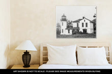 Load image into Gallery viewer, Gallery Wrapped Canvas, Black And White Lighthouse With Haunted Look