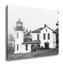 Load image into Gallery viewer, Gallery Wrapped Canvas, Black And White Lighthouse With Haunted Look