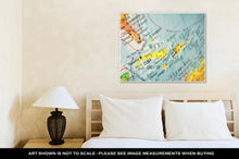 Load image into Gallery viewer, Gallery Wrapped Canvas, Map Cuba And Florida Closeup Macro Image Of Cuban Map Selective Focus