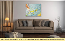 Load image into Gallery viewer, Gallery Wrapped Canvas, Map Cuba And Florida Closeup Macro Image Of Cuban Map Selective Focus