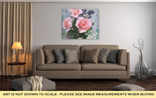 Load image into Gallery viewer, Gallery Wrapped Canvas, Postcard Flower Romantic Beautiful Congratulations Card Design With Roses