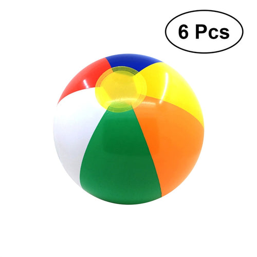 6 Pcs Colorful Inflatable Ball Beach Ball Water Ball Pool Toys for Kids Children